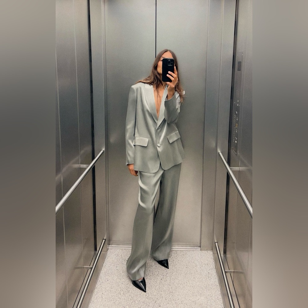 ZARA METALLIC PANTS - Picture 2 of 6